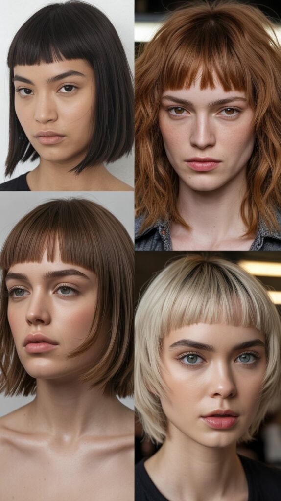 Blunt Cut with Jagged Bangs