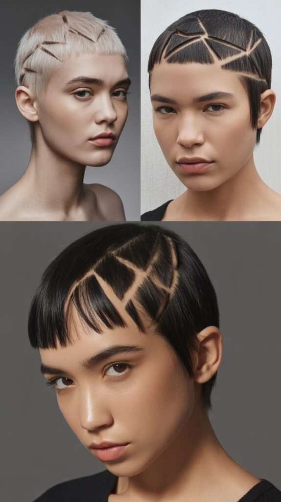  Blunt Cut with Shattered Layers