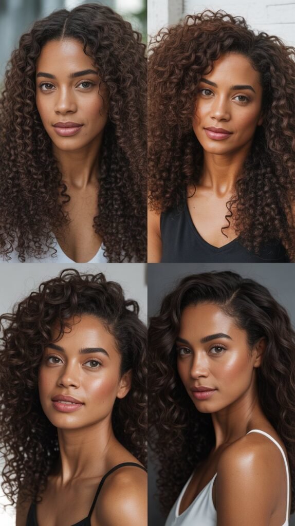 Dark Chocolate Brown Kinky Curls