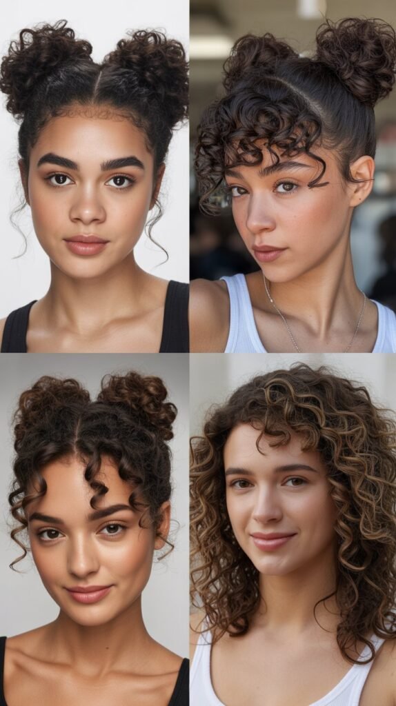 Curly Space Buns