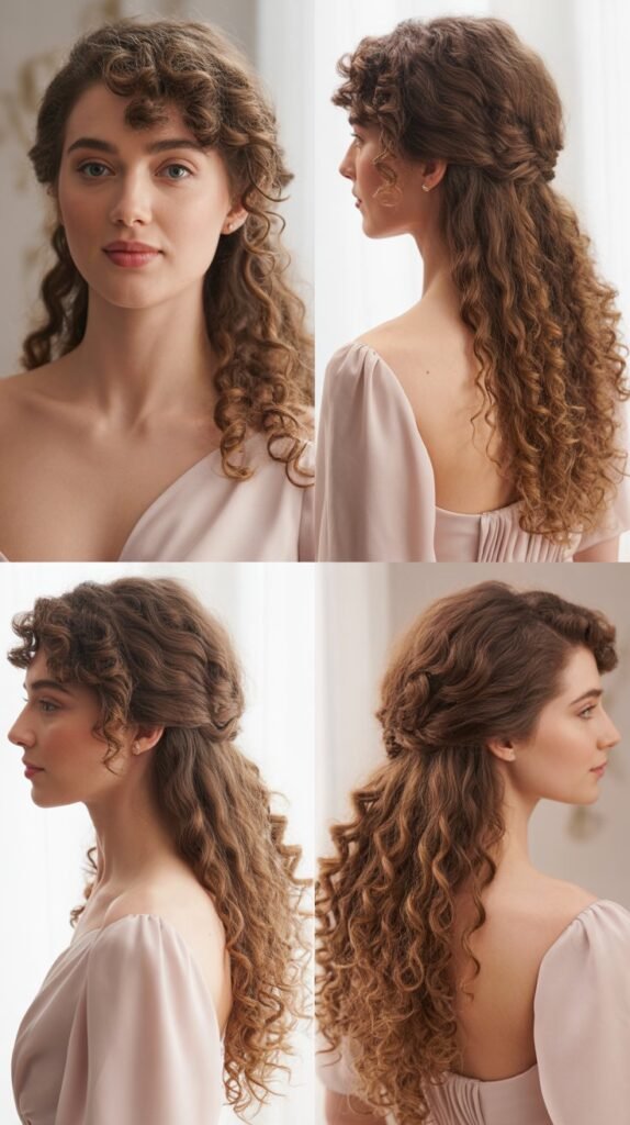 Romantic Side-Swept Curls