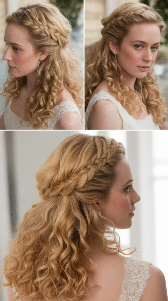  Asymmetrical Braided Half-Up