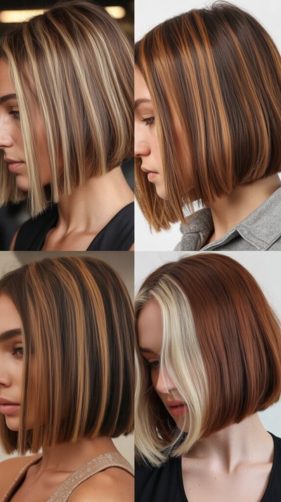 Soft Blunt Bob with Face-Framing Highlights