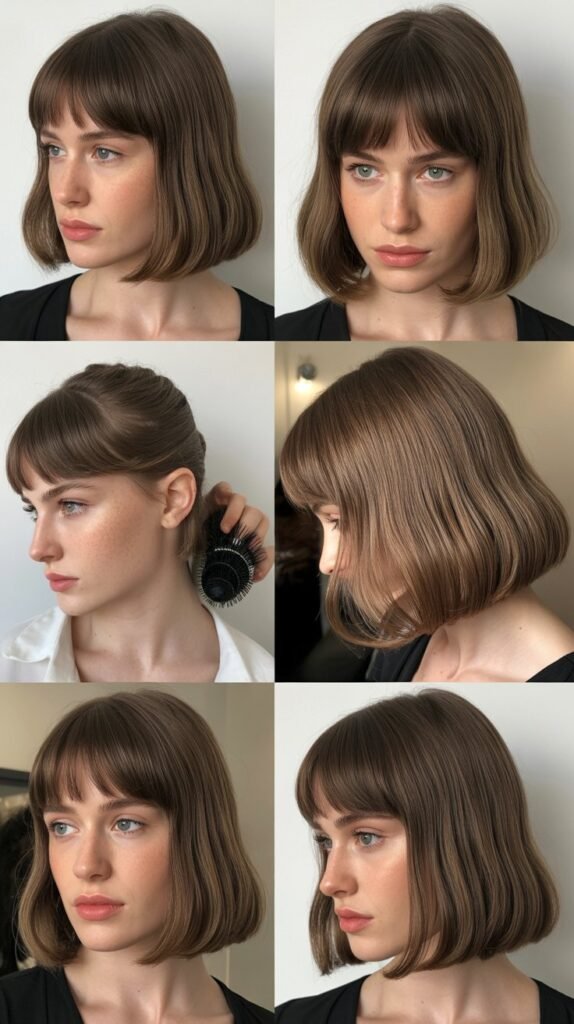Blunt Cut With Curtain Bangs