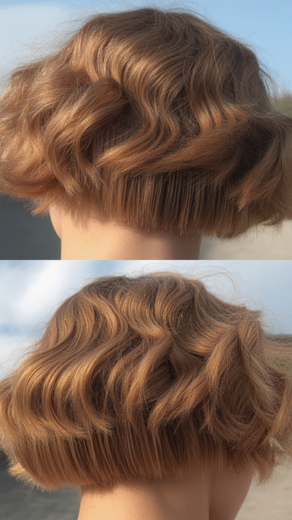 Textured Blunt Cut for Wavy Hair