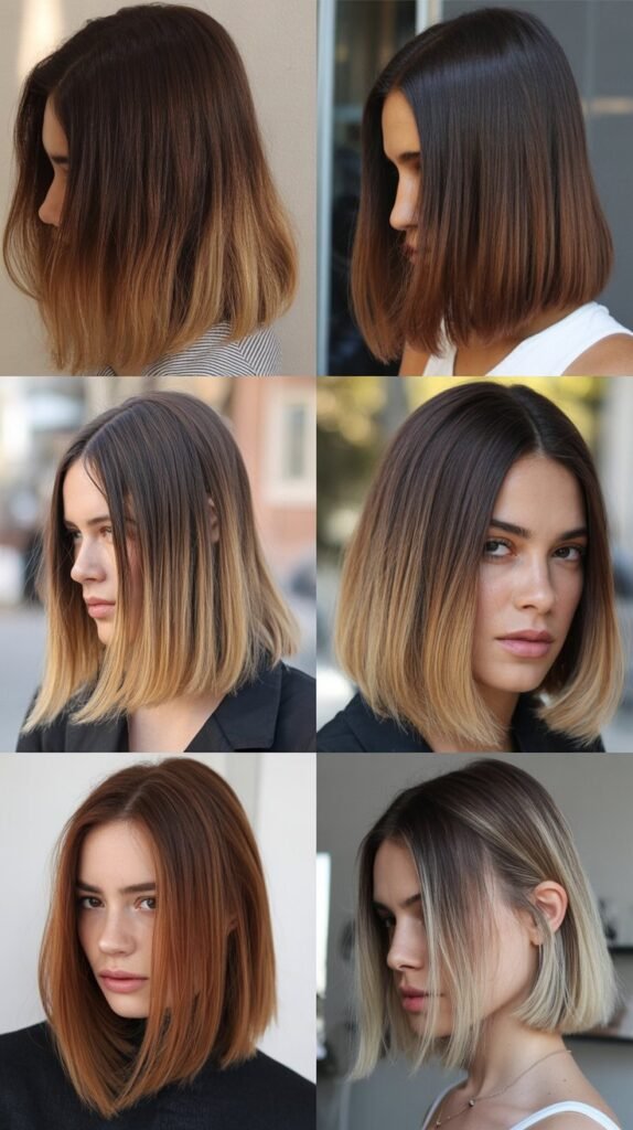  Blunt Cut with Ombre Face Frame