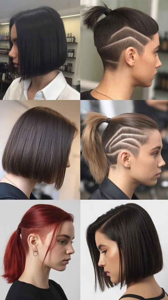 Blunt Lob with Hidden Undercut