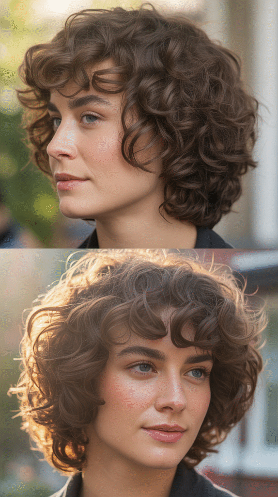 Curly Shag with Face-Framing Tendrils