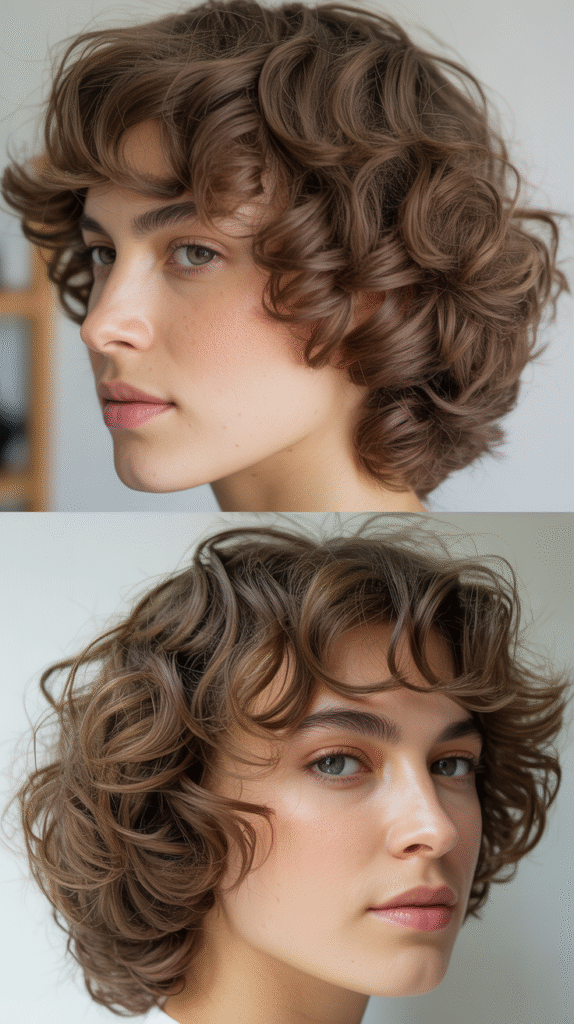 Soft Curly Shag with Minimal Layers