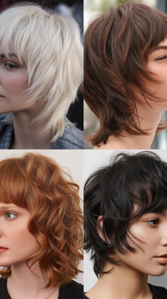 Choppy Wispy Bangs With Shaggy Layers