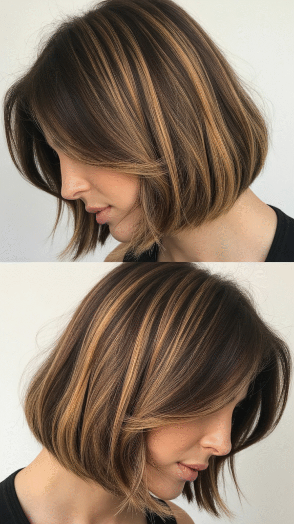 Blunt Cut with Subtle Highlights