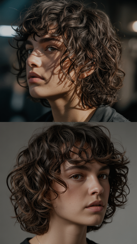 Curly Shag with Shattered Bangs