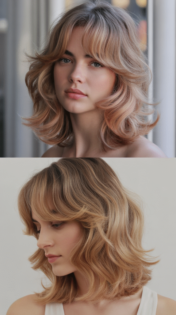 Soft Wispy Bangs with Flowing Layers