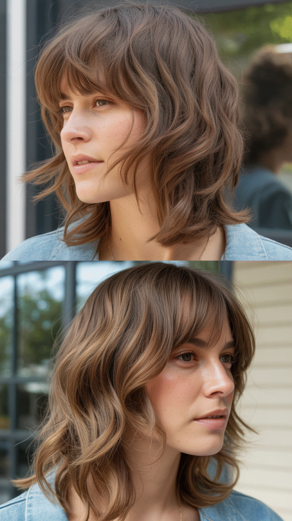Piecey Wispy Bangs with Lived-In Layers