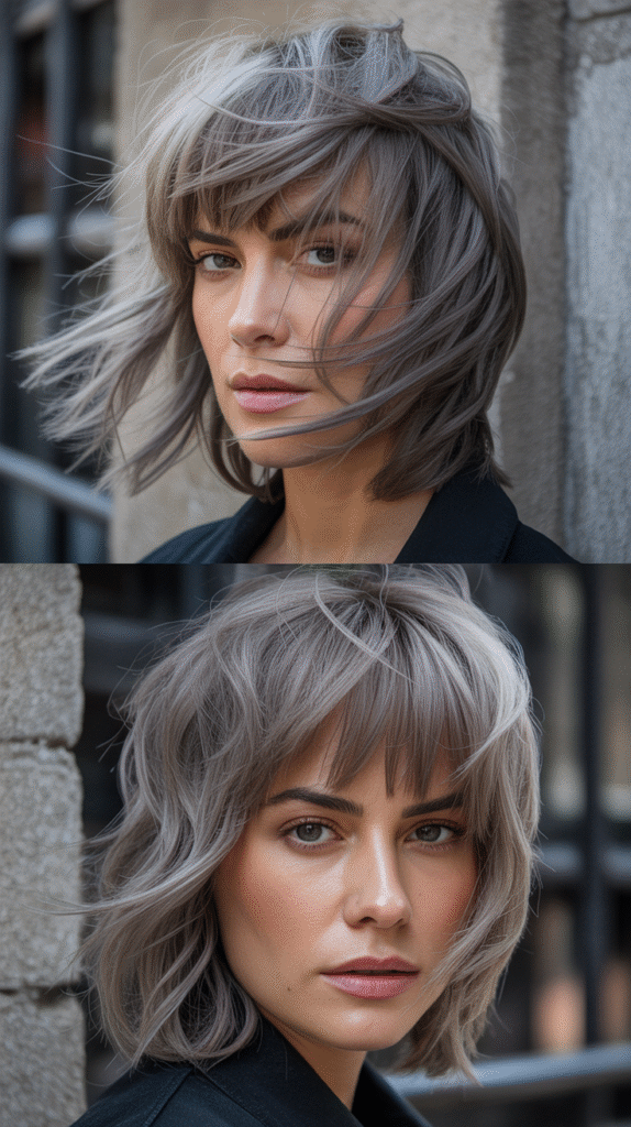 Tousled Shag With Fringe Bangs