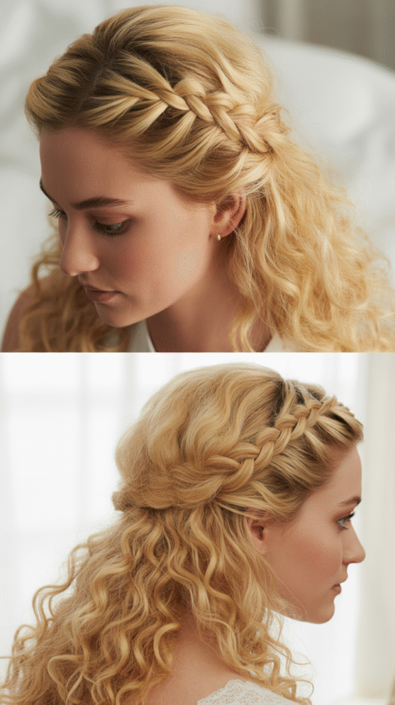  Pulled-Through Braid Half-Up
