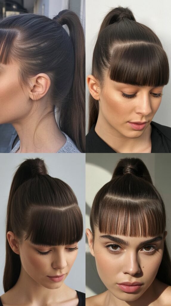  The Blunt Cut with Sleek Ponytail