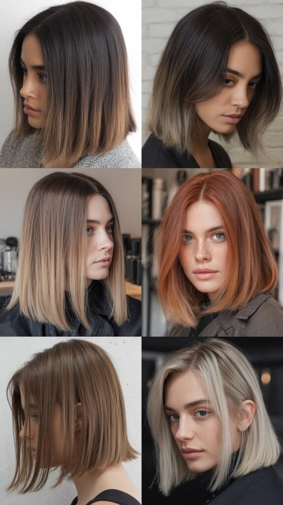  Blunt Cut with Shadow Root