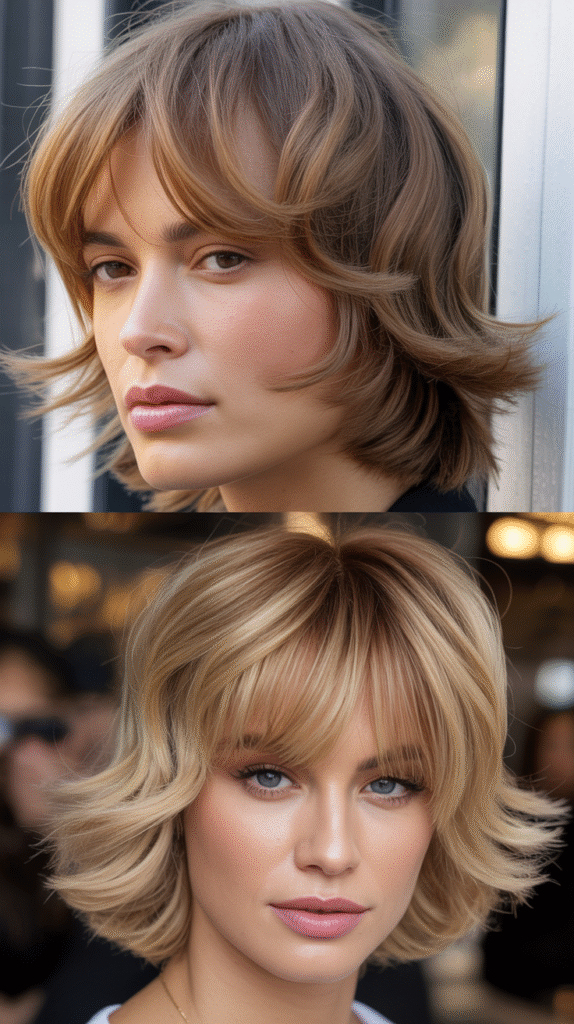 Piece-y Bardot Bangs With Layered Ends