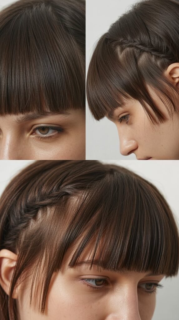 Blunt Wispy Bangs With Internal Layers