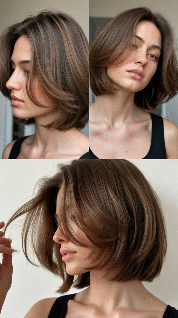 Layered Medium Blunt Cut