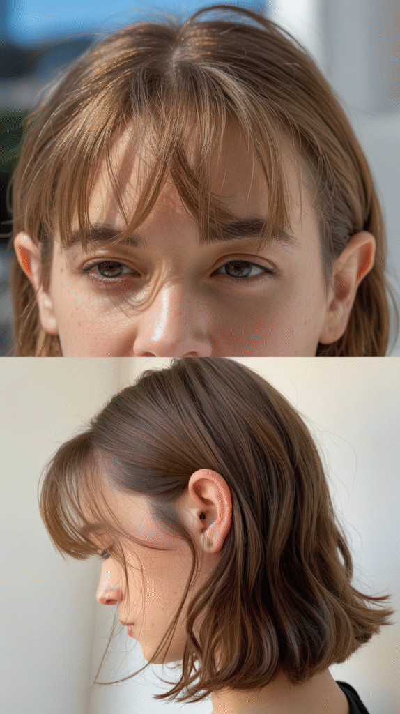 Micro Wispy Bangs with Graduated Layers