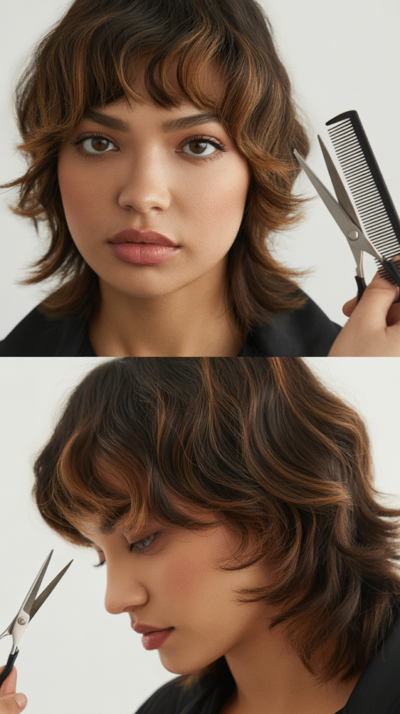  Micro Bangs With Layers: Bold and Face-Lengthening