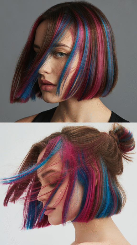 Blunt Cut with Peek-A-Boo Highlights