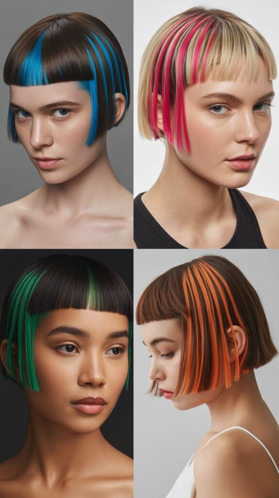  The Blunt Cut with Ribbon Highlights