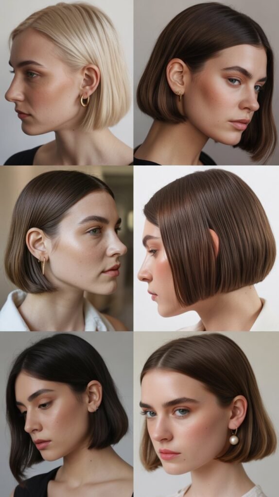 The Blunt Cut with Tucked Behind Ear