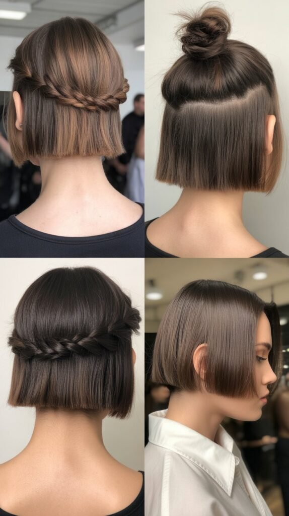  The Blunt Cut with Half-Up Style