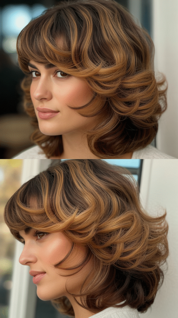 Wispy Bangs with Graduated Volume Layers