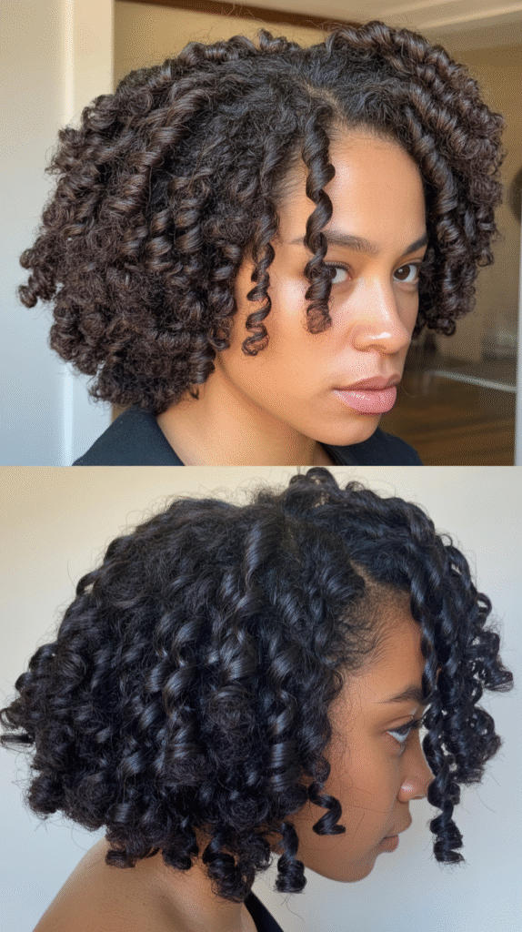 Curly Twist-Out Bob