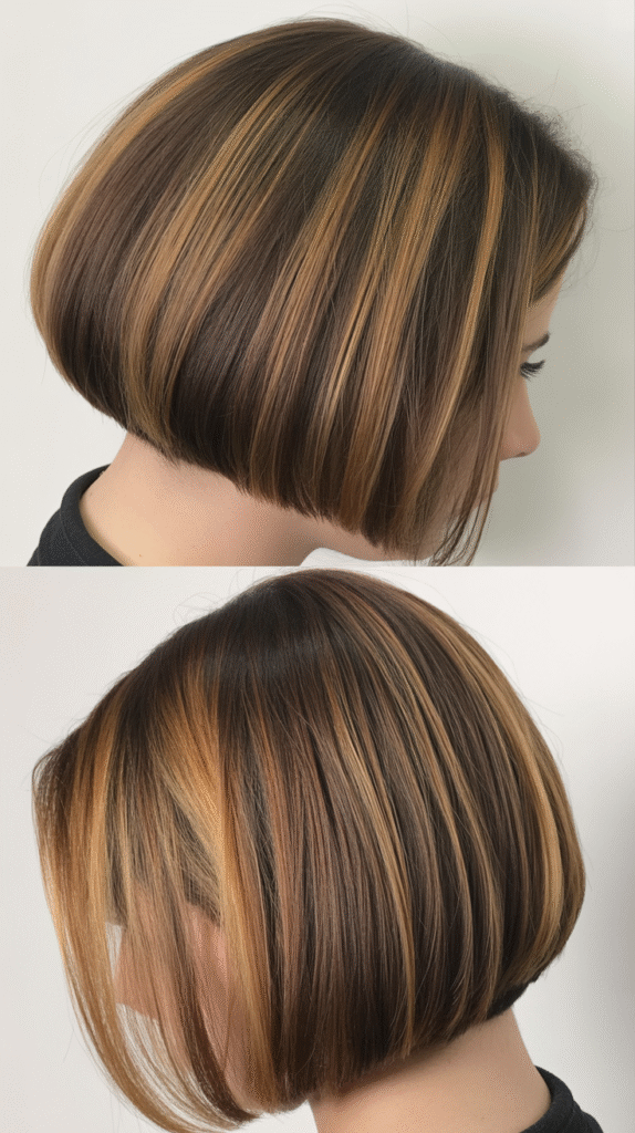  Blunt Cut with Balayage
