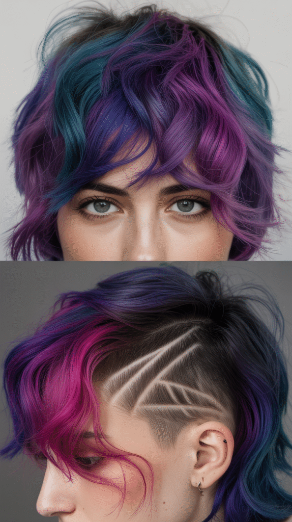 Disconnected Wispy Bangs with Undercut Layers