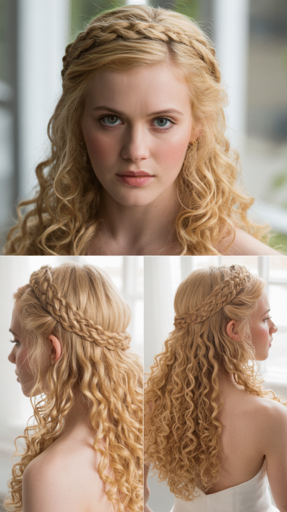 Lace Braid Half-Up Crown