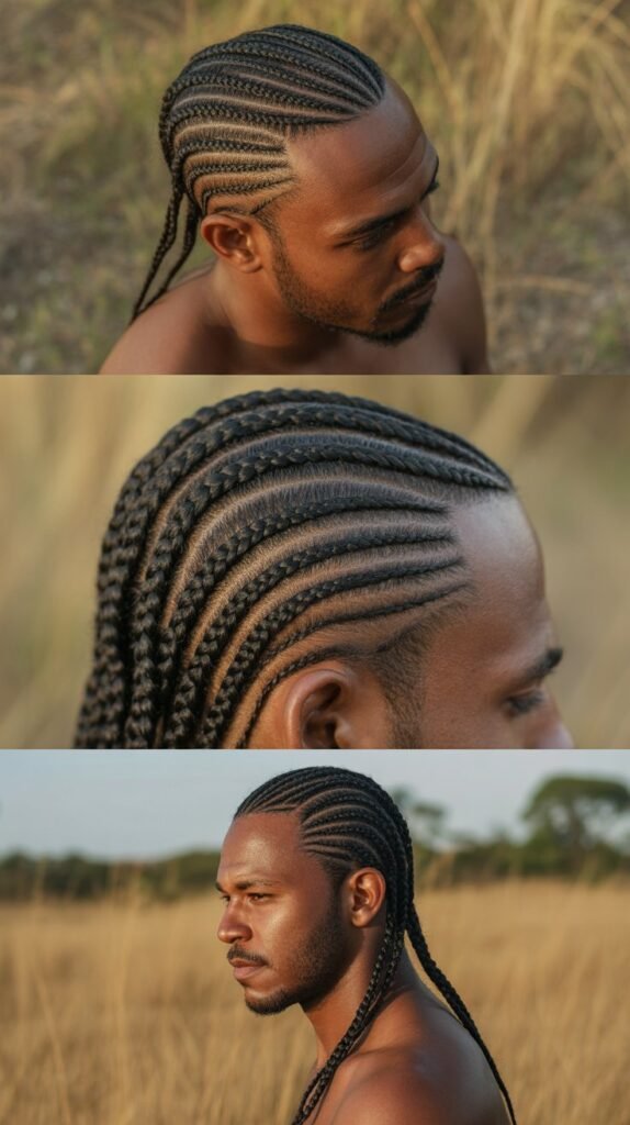  Tribal Pattern Cornrows
