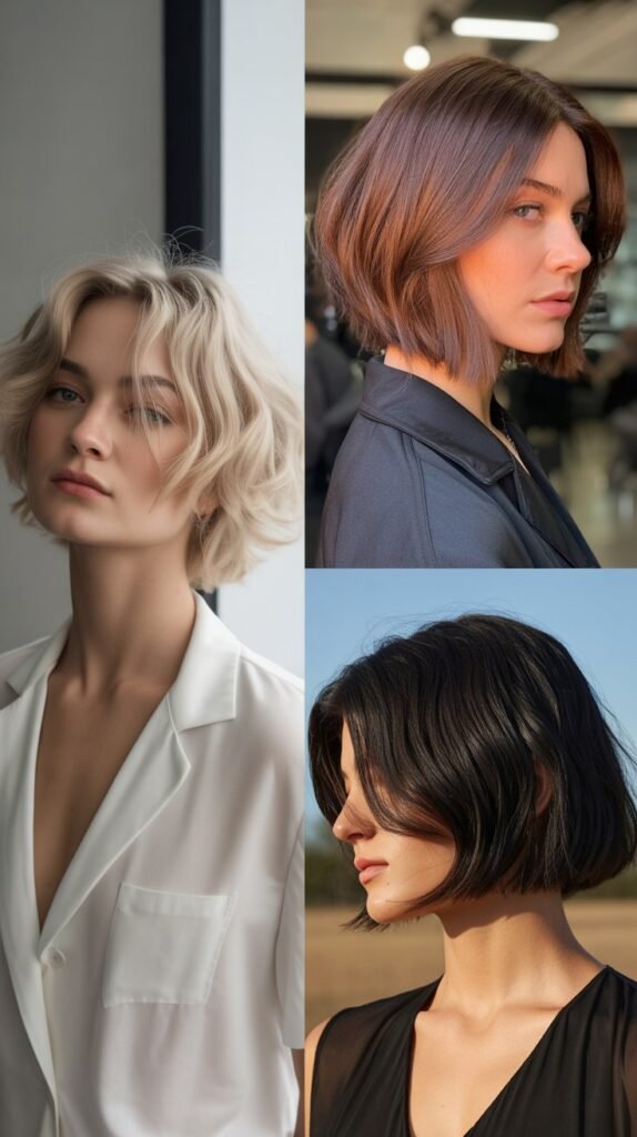  Textured Blunt Bob with Movement