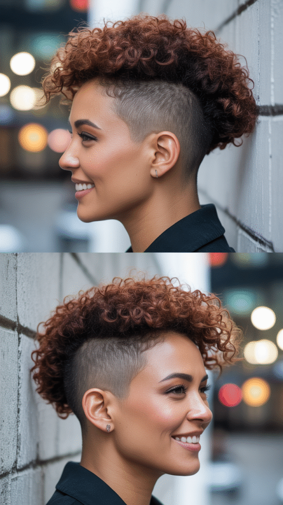 Curly Mohawk Fade