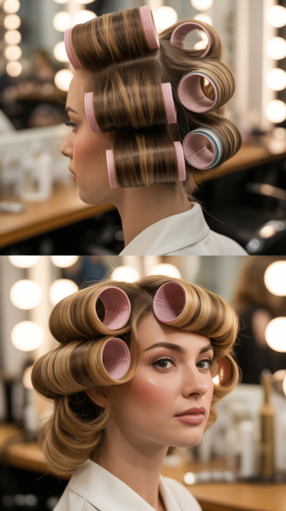 Blunt Cut With Velcro Roller Set