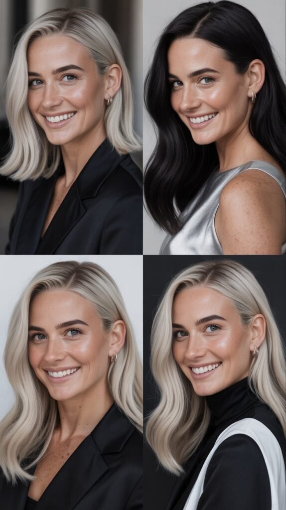  Platinum and Black Contrast Highlights