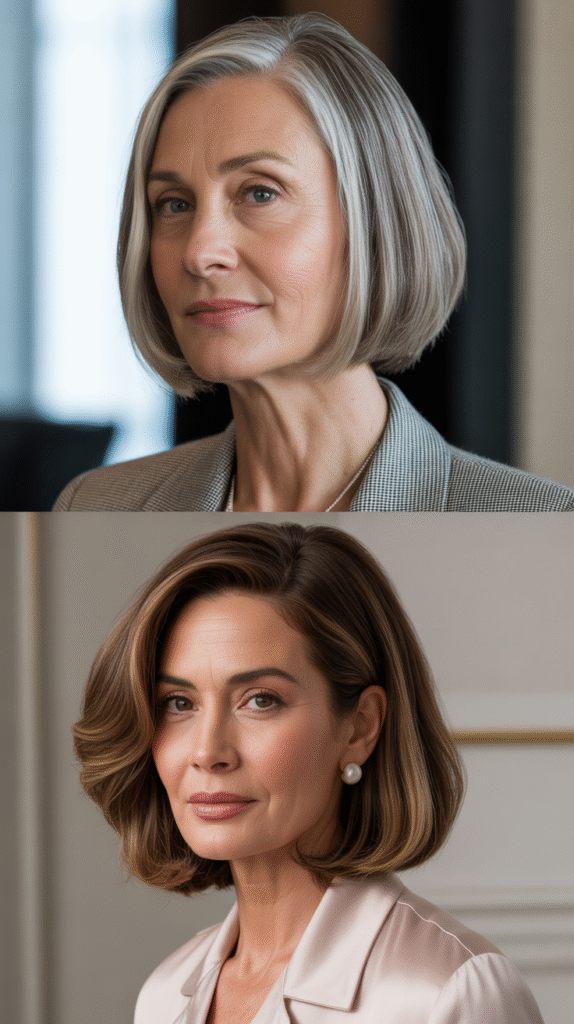  Blunt Cut for Mature Women