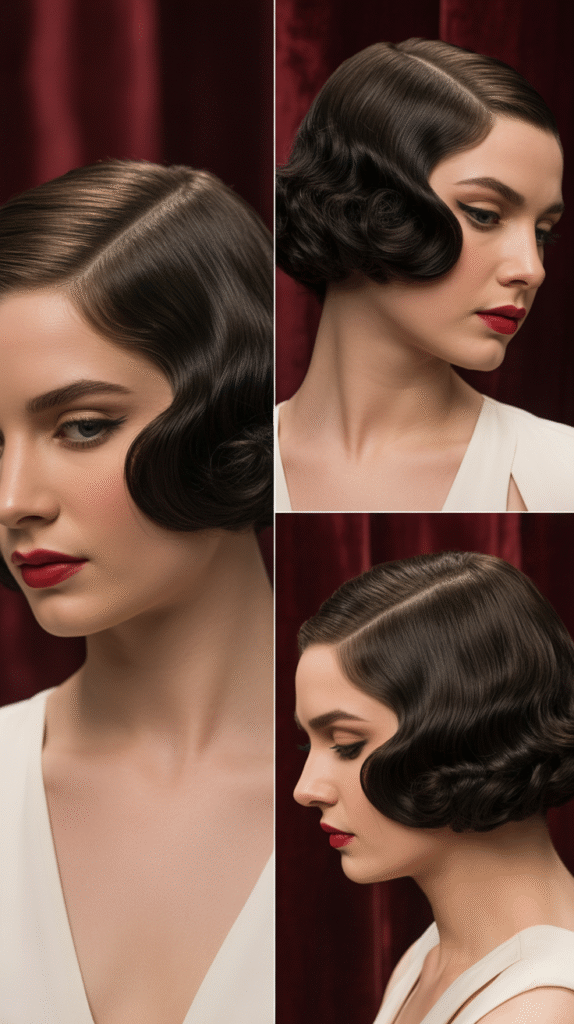 Blunt Cut with Deep Side Part