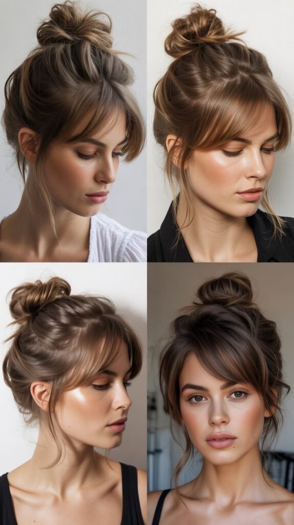 Messy Top Knot for Longer Pixie