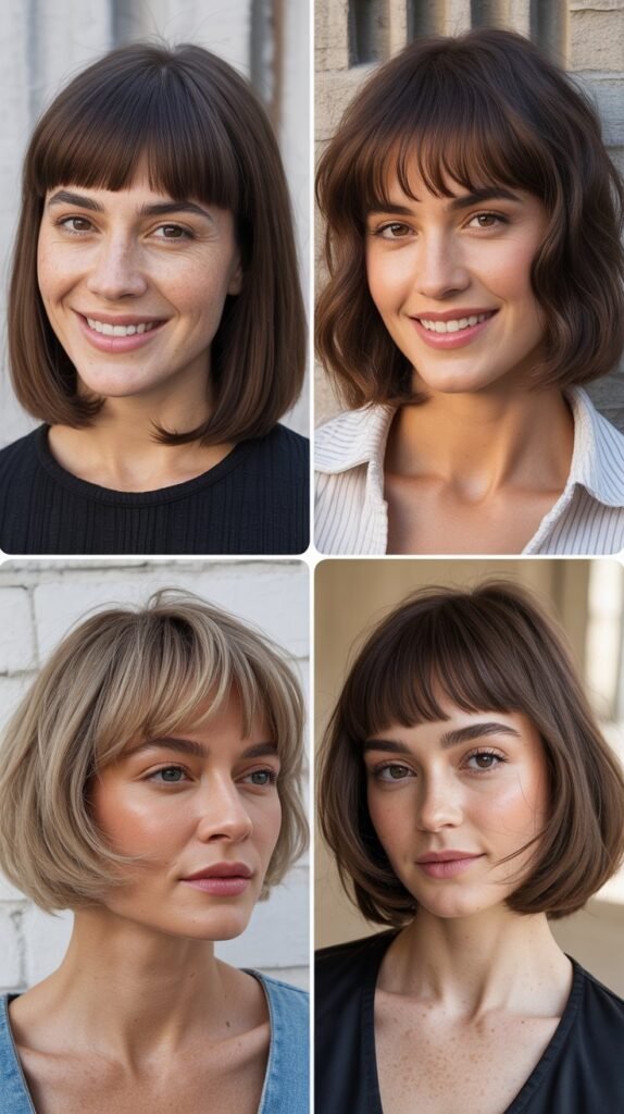  The Blunt Lob With Half-Up Styling