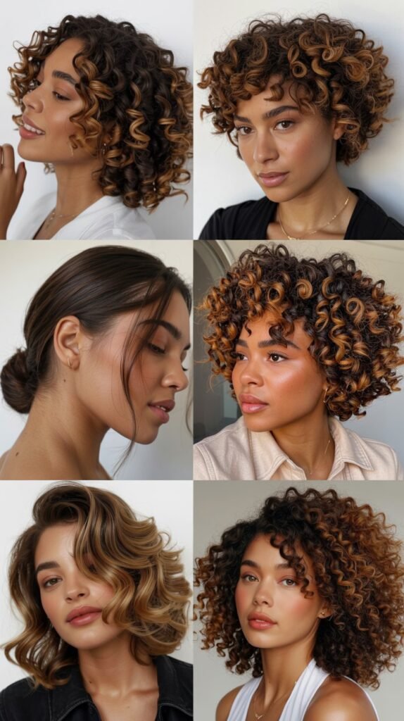 Caramel Highlights for Natural Hair