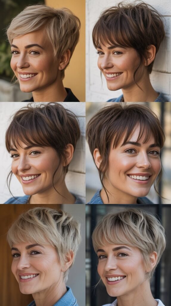  Soft Pixie with Long Bangs