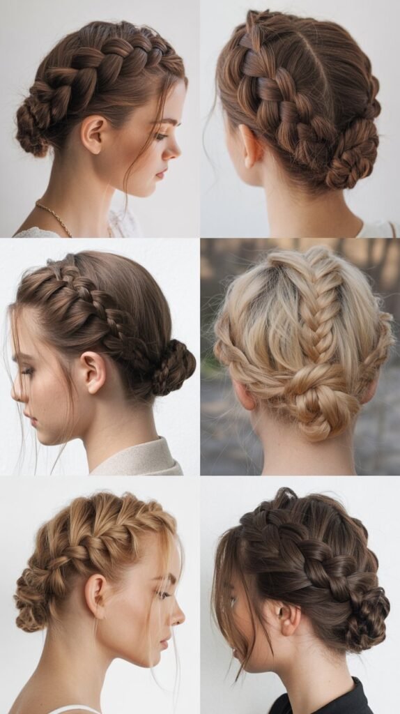  Double Braided Updo with Texture