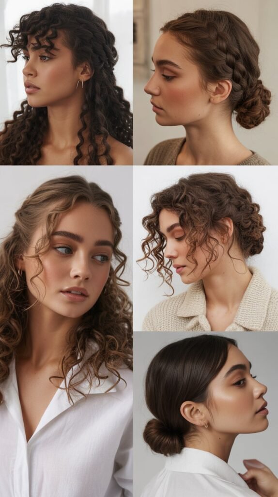  The Curly Half-Up Crown