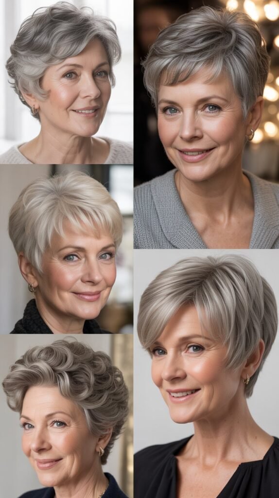 Textured Pixie with Crown Volume